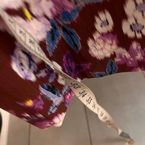 NWT AMUR Joan Floral Flare Pants in Bordeaux Size 2 MSRP $298 - Picture 11 of 11